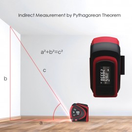 Digital Laser Rangefinder Handheld Infrared Range Finder 2 in 1 5m Measuring Tape 30m Laser Distance Meter with LCD Display