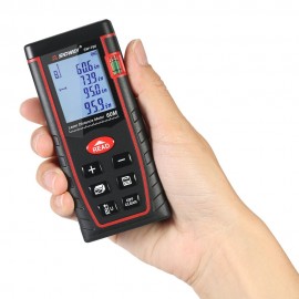 60m Mini Handheld LCD Digital Laser Distance Meter Range Finder Distance Area Volume Measurement 30 Groups Data Storage
