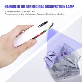 Portable UV-C Sanitizer Light Handheld UV Germicidal Disinfection Lamp Mini UVC LED Lamp for Household Traveling