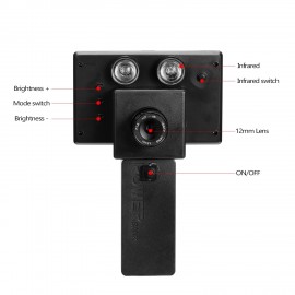 Handheld Infrared Night Vision Device Infrared Illuminated Night Vision Screen with 12mm Lens and 2pcs Infrared Fill Lights
