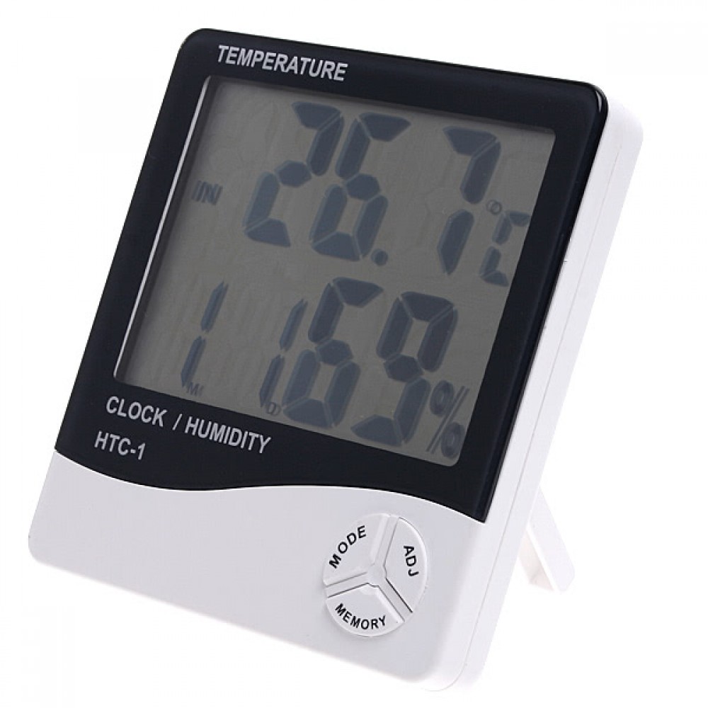 HTC-1 TEMP&humidity clock  white