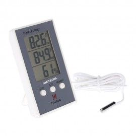 Meterk LCD Digital Indoor/Outdoor Thermometer Hygrometer Temperature Humidity Measurement °C/°F Max Min Value Display