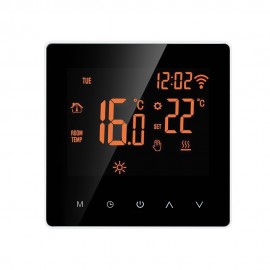 Wi-Fi Smart Thermostat Digital Temperature Controller Tuya APP Control LCD DisplayTouch Screen Week Programmable Electric Floor Heating Thermostat for Home School Office Hotel 16A