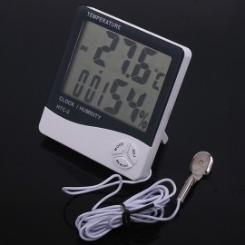 HTC-2 TEMP&Humidity Clock  white
