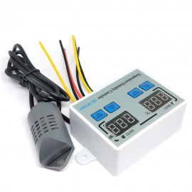 Dual Digital Temperature Humidity Controller Home Fridge Thermostat Humidistat Thermometer Hygrometer XK-W1099 DC12V