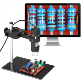 1000X Magnification USB Digital Microscope with OTG Function Endoscope 8-LED Light Magnifying Glass Magnifier with Stand