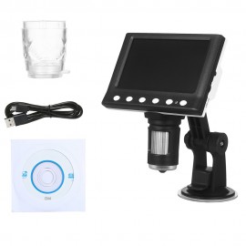 Digital Microscope 4.3-inch 1000X Magnification LCD Microscope Portable Microscope Video Camera Microscope with 8 Adjustable LED Light 4.3