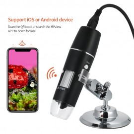 1000X Magnification USB Digital Microscope with Stand Magnifier with 8-LED Light Magnifier for iOS/Android