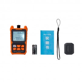 Portable Mini Fiber Optical Power Meter 8 Wavelengths with LED Light Network Cable Tester FTTH Fiber Optic Cable Tester