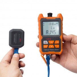 Portable Mini Fiber Optical Power Meter 8 Wavelengths with LED Light Network Cable Tester FTTH Fiber Optic Cable Tester