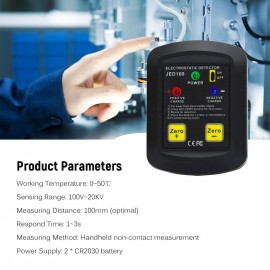 Palm-size Electrostatic Detector Portable Electrostatic Tester Electrostatic Analyzer 100V~20KV ESD Test Meter Gauge